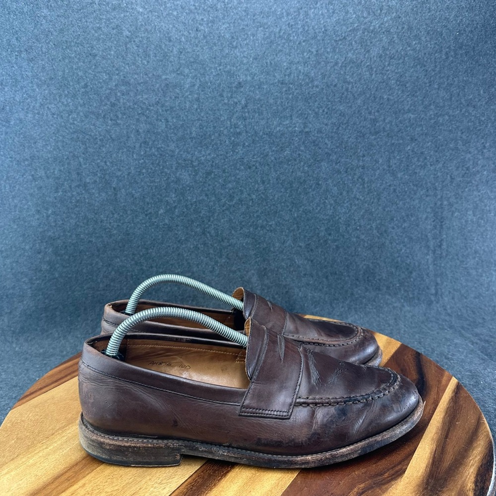 J Crew Ludlow Penny Loafers Mens 10D Dark Brown Classic Slip On Dress Shoes